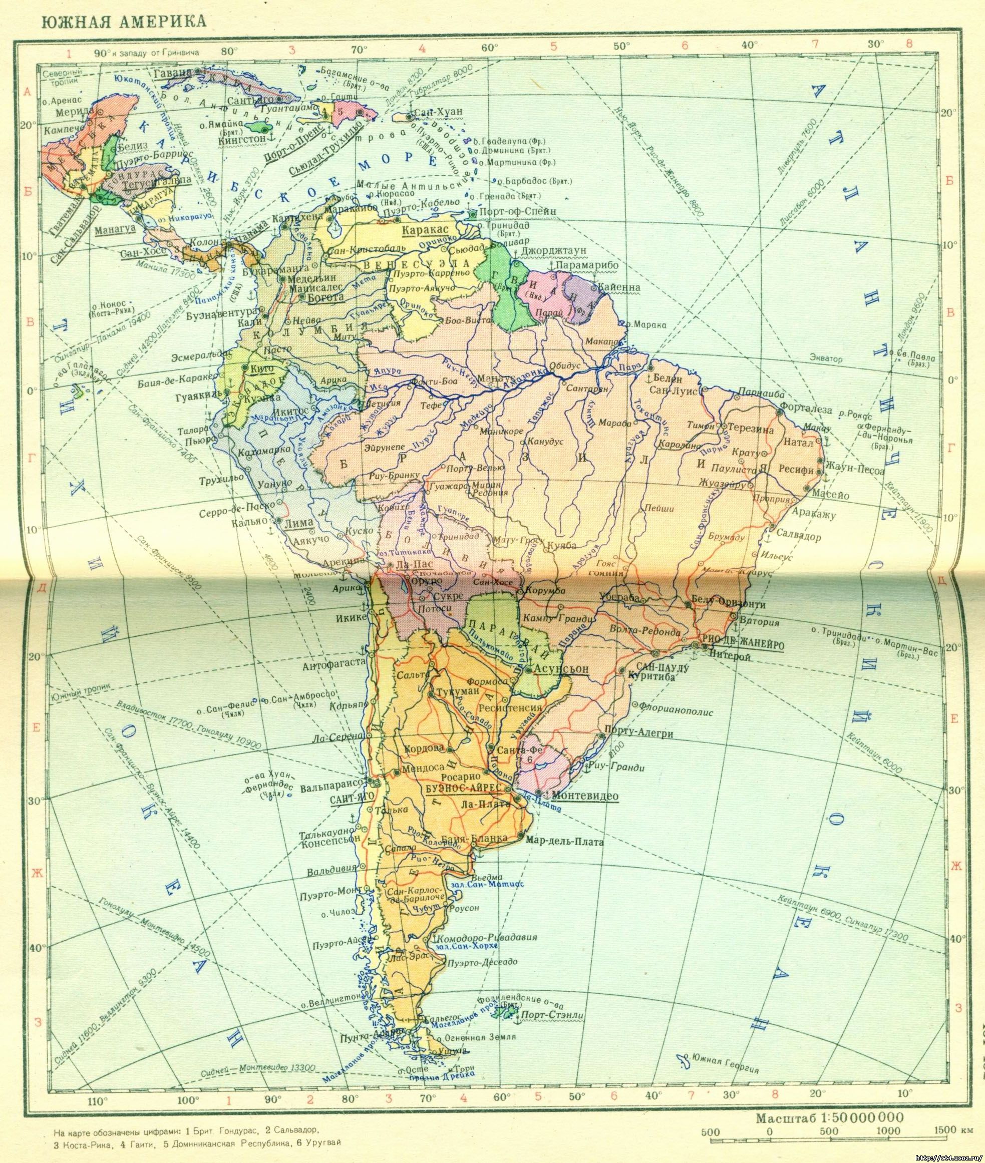 Физическая карта Южной Америки. Монтевидео на карте Южной Америки. Карта Южной Америки 7 класс. Карта Южной Америки со странами крупно на русском.
